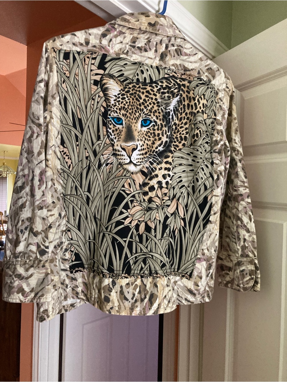 Chico's Beige and Brown Printed Cotton Top